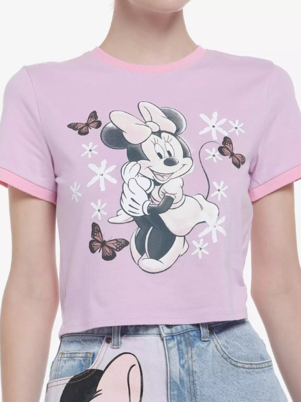 Her Universe Disney Minnie Mouse Y2K Girls Baby T-Shirt
